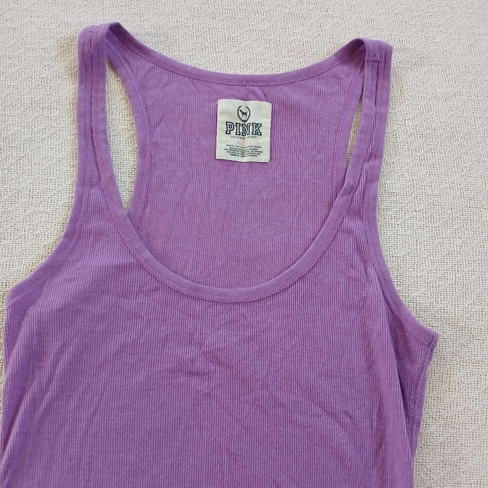 PINK '09 cotton purple y2k tank top - Picture 2 of 9